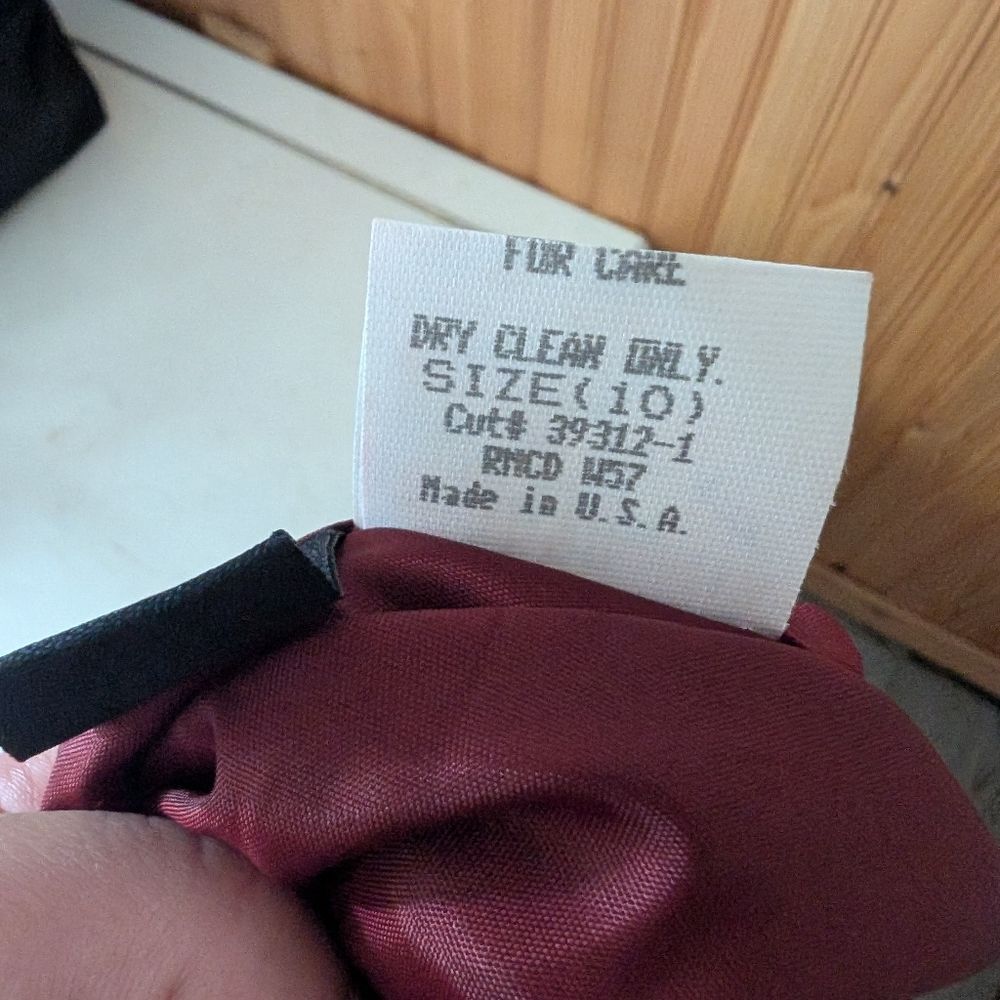 Vintage Laundry By Shelli Segal 1995 Embroidered Leaf Formal Burgundy Dress 10 - Picture 14 of 15